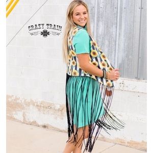 Sunflower vest by Crazy Train